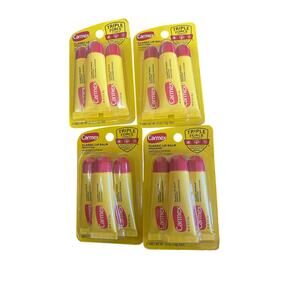 Carmex Lot of 12 Triple Force Formula Classic Lip Balm Lip Protection